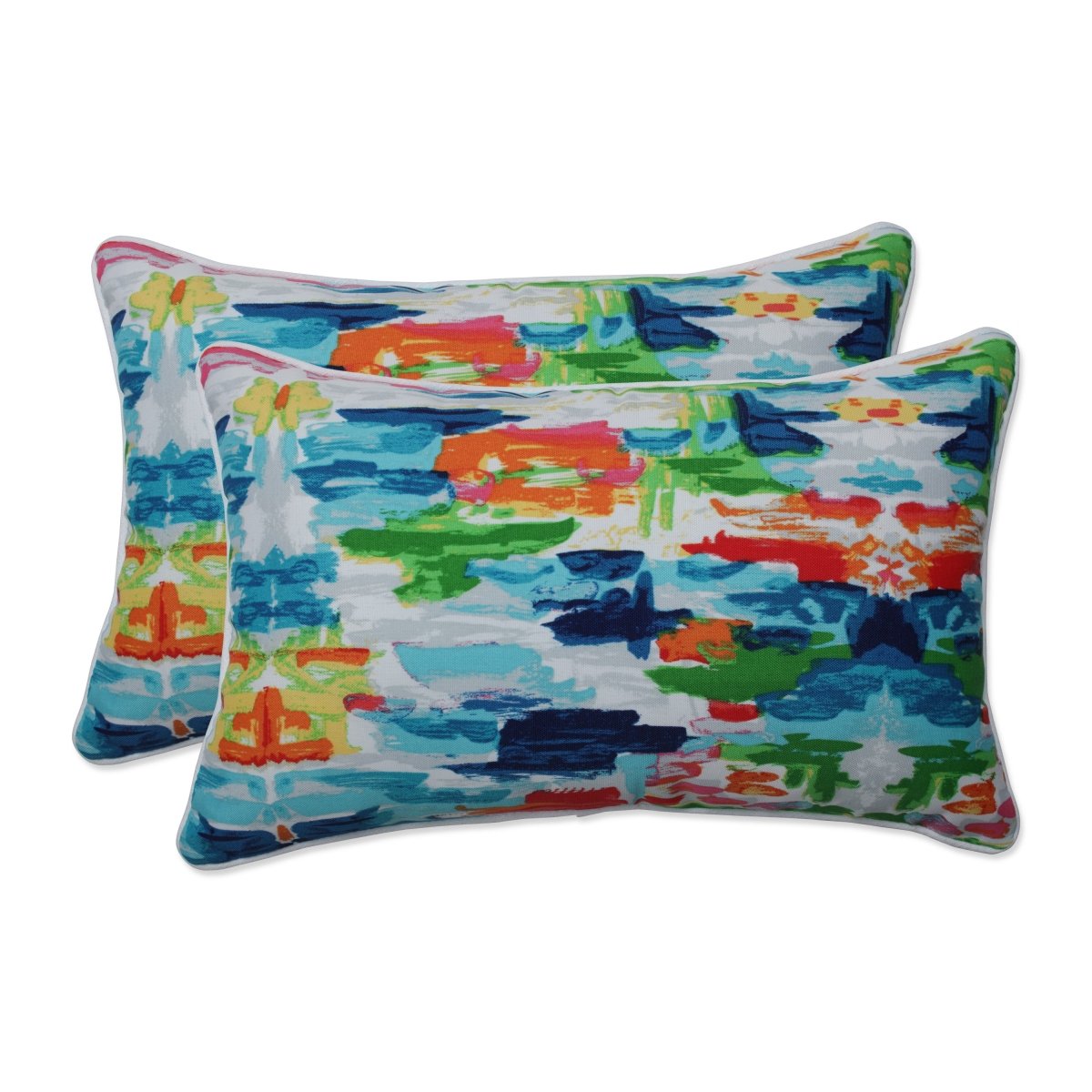 Abstract Reflections Multi Lumbar Throw Pillows (Set Of 2)