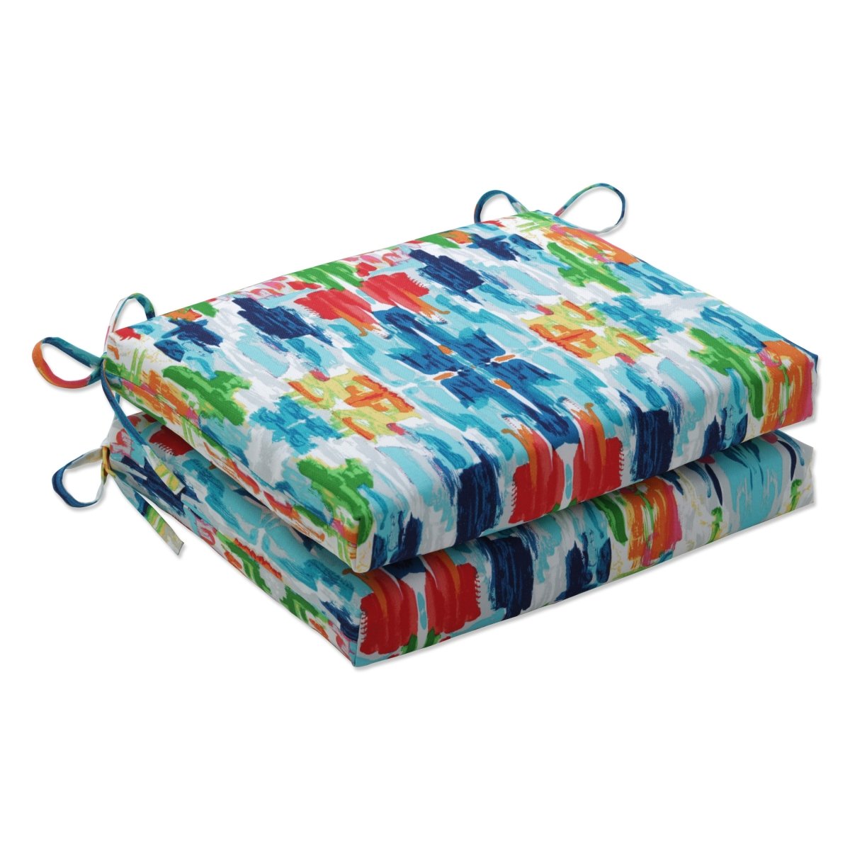 Abstract Reflections Multi Squared Corners Seat Cushions