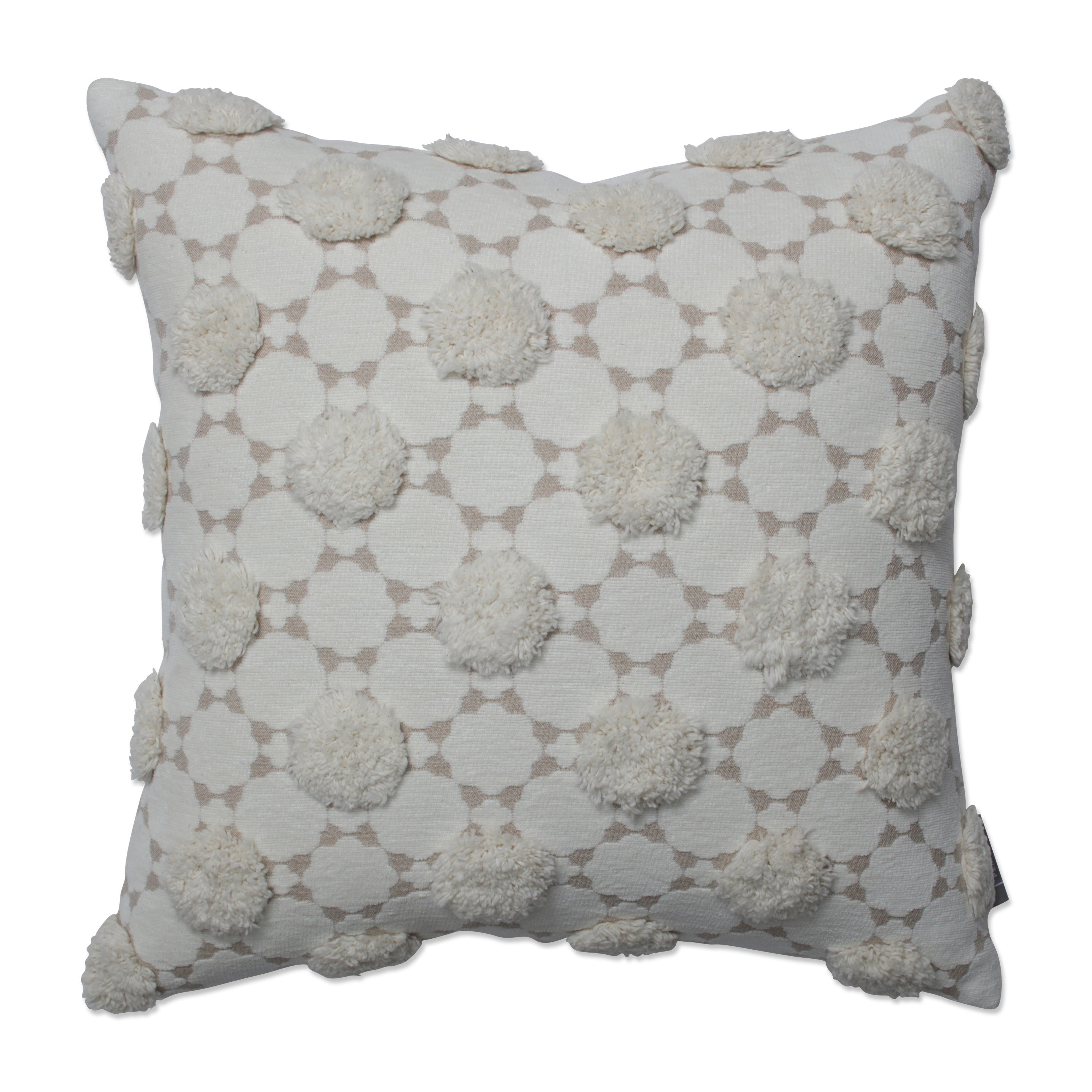 Monsoon Ivory Off White 19-inch Throw Pillow