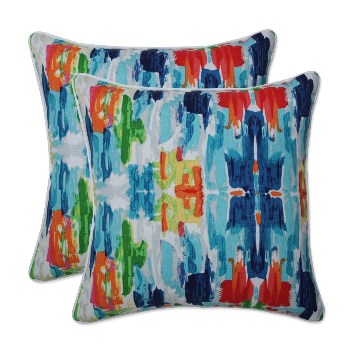 Abstract Reflections Multi 16.5 Inch Throw Pillows (Set Of 2)
