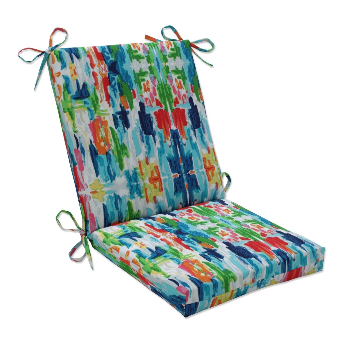 Abstract Reflections Multi Square Corner Chair Cushion