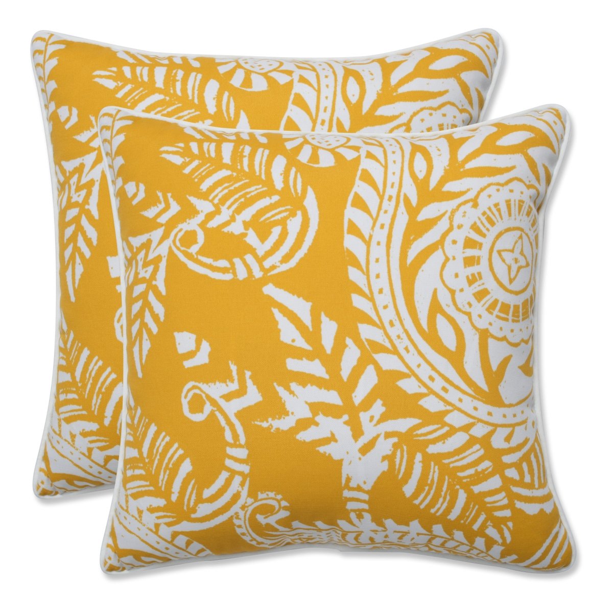 Addie Egg Yolk 16.5-Inch Throw Pillow (Set of 2)