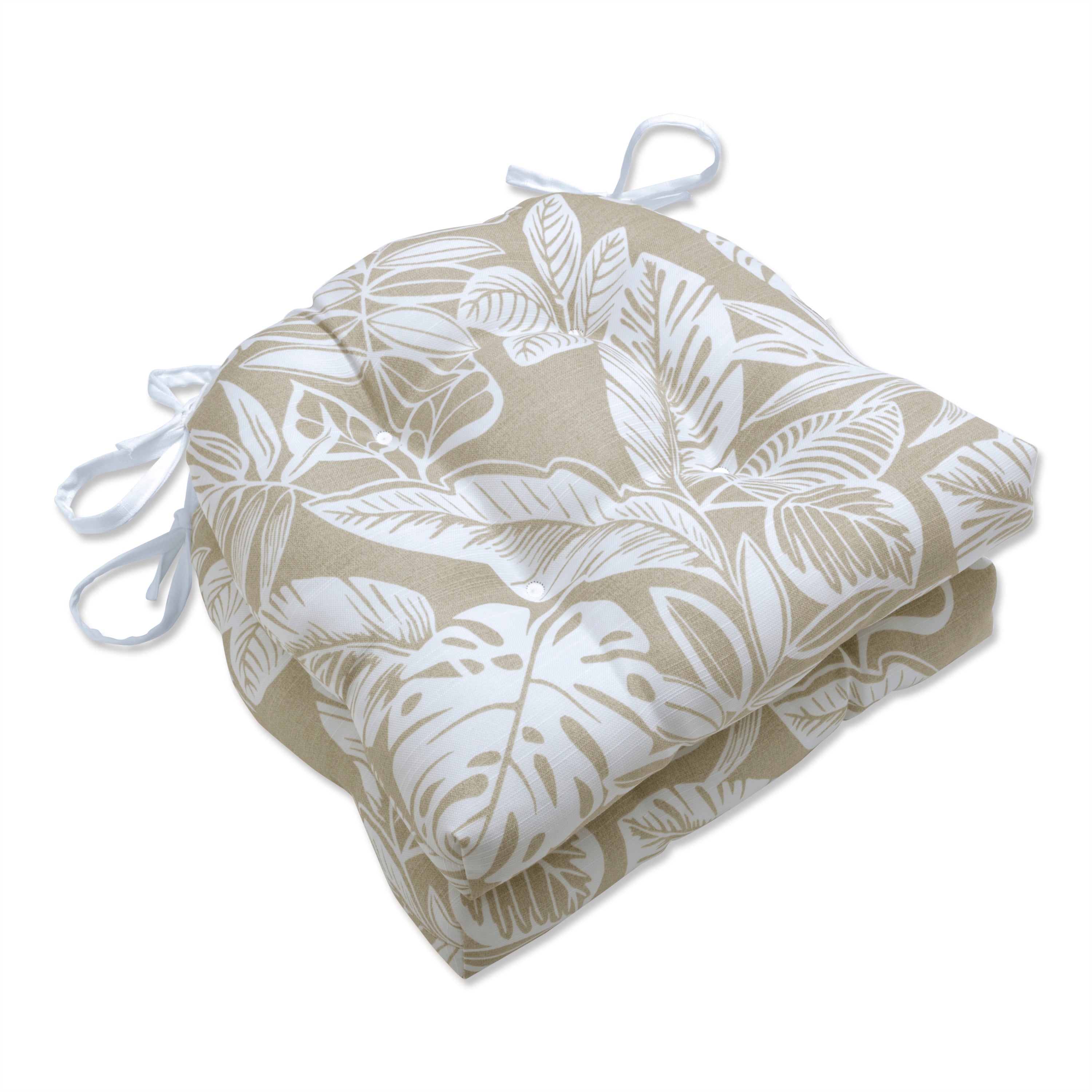 Delray Natural Deluxe Tufted Chairpad (Set of 2)