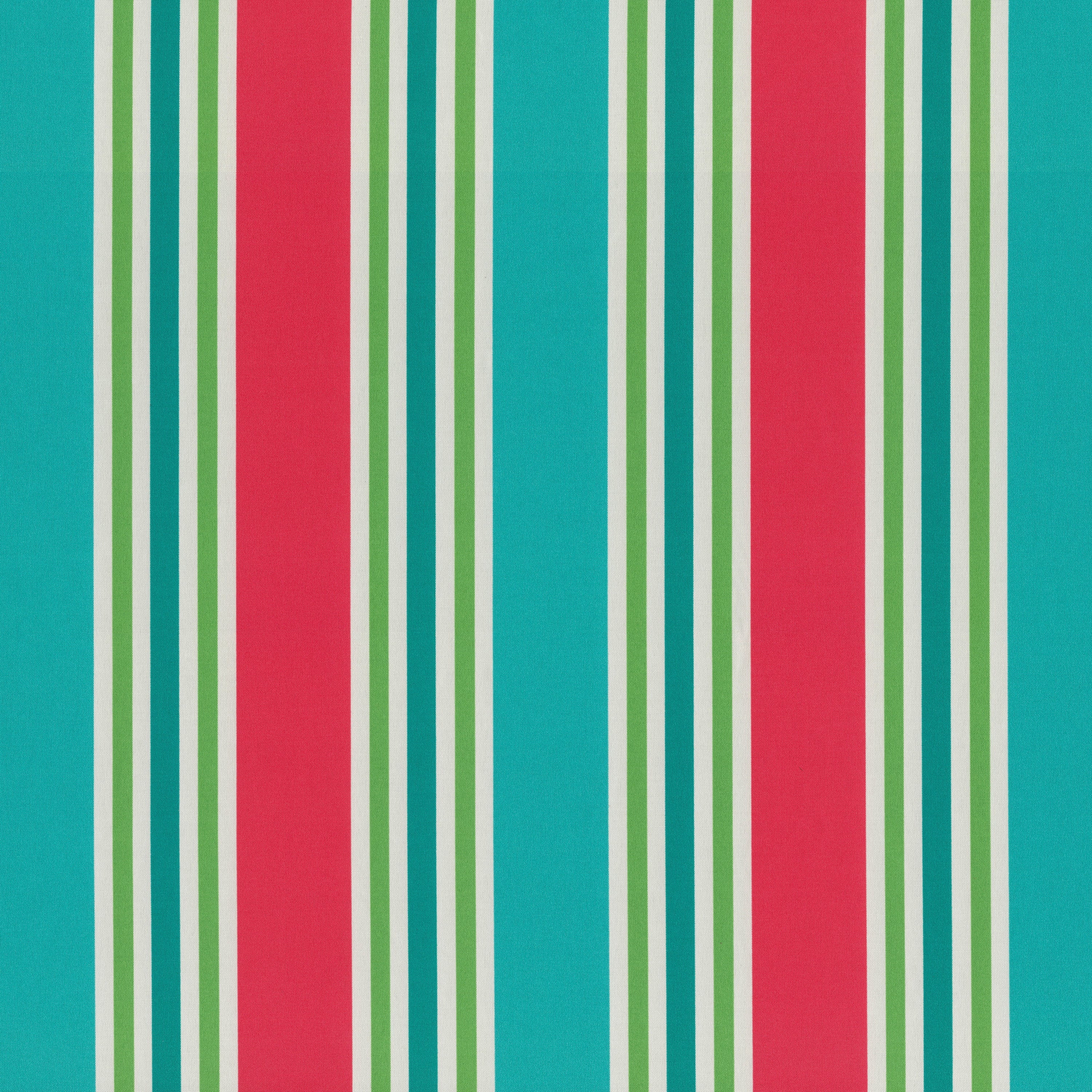 Aruba Stripe Turq/Coral Fabric