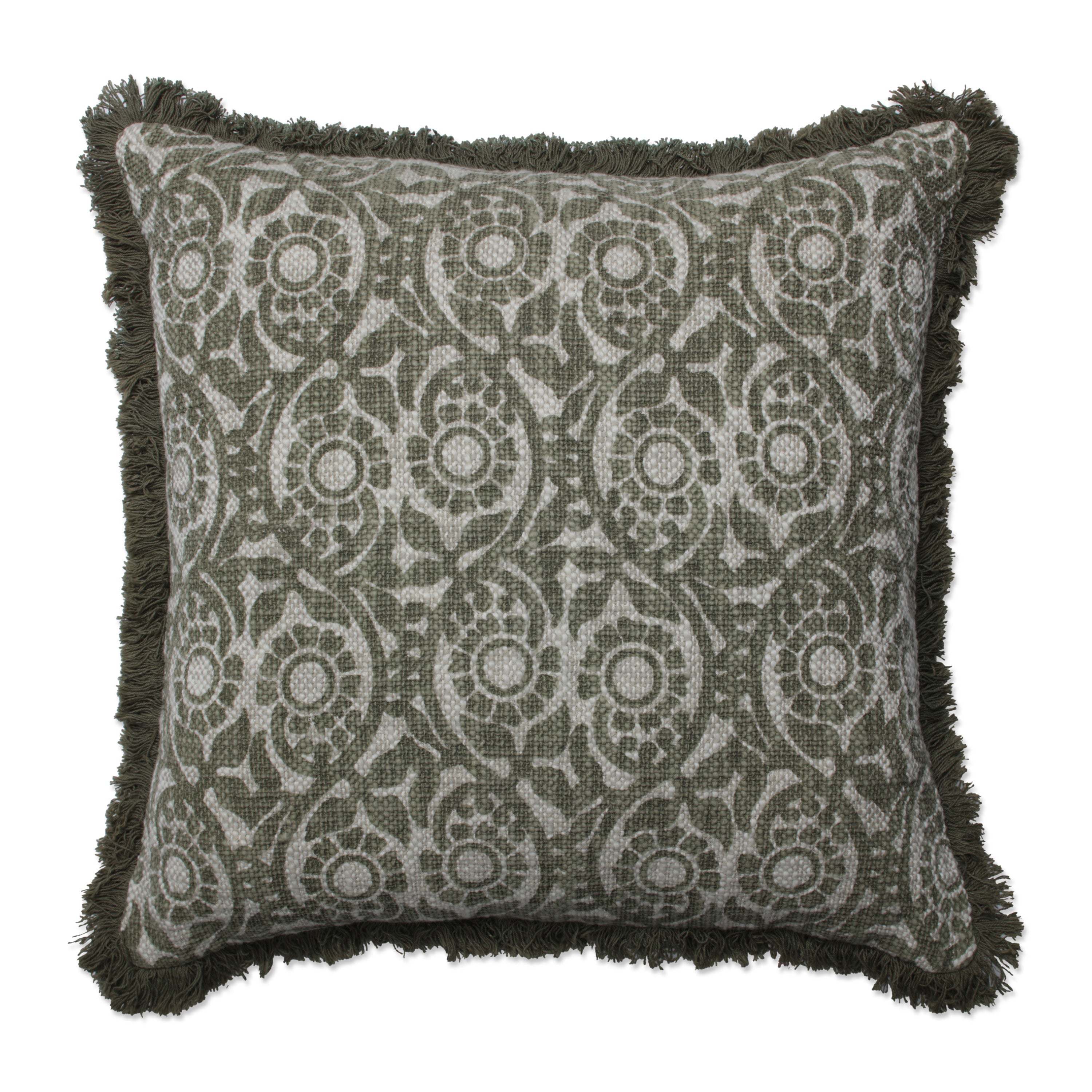 Tara Grass Green 19-inch Throw Pillow